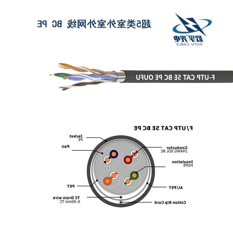 东莞市F/UTP超五类4对屏蔽室外电缆(24AWG)