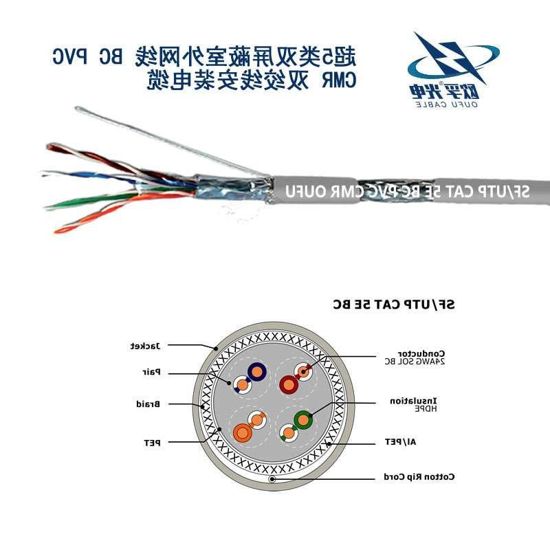 赣州市SF / UTP CAT 5E BC PVC CMR双绞线安装电缆