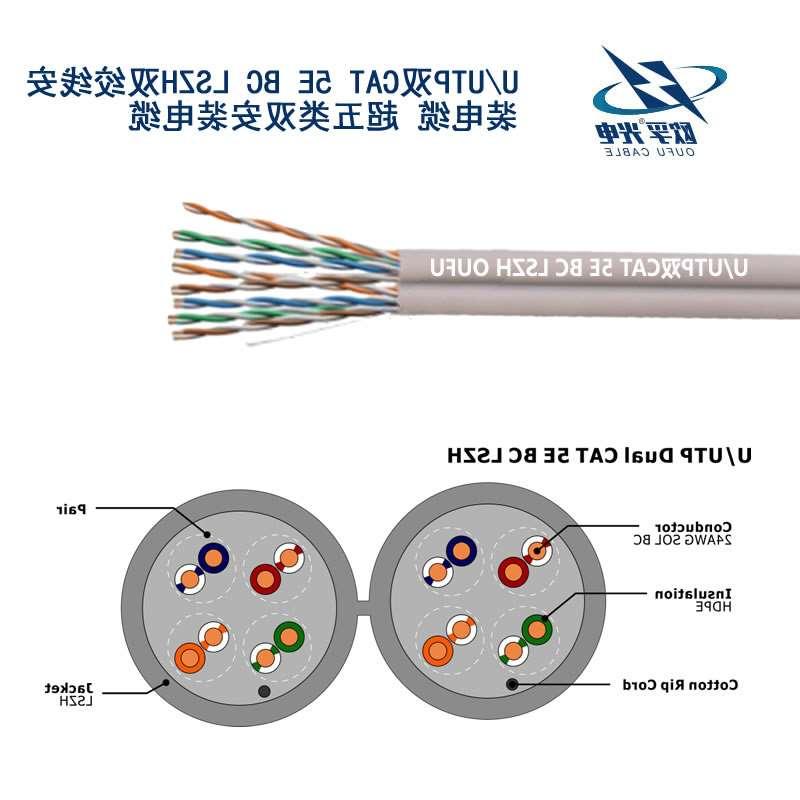江苏U/UTP超五类双4对非屏蔽电缆(24AWG)